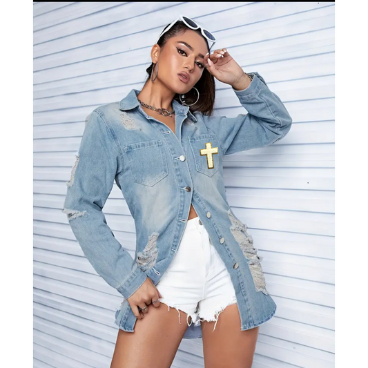 God is Love Woman’s Denim Jacket