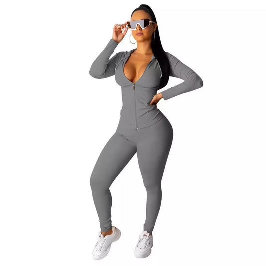 Grey Two Piece Track Suit