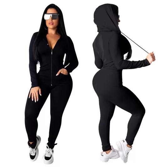 Black Two Piece Track Suit